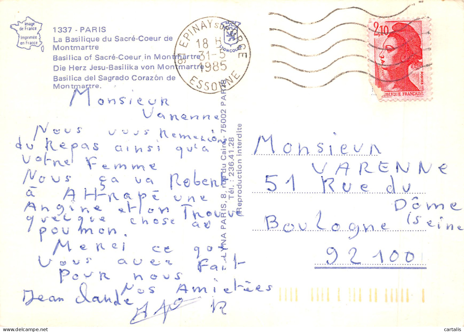 75-PARIS LE SACRE COEUR-N°4241-B/0099 - Sacré Coeur