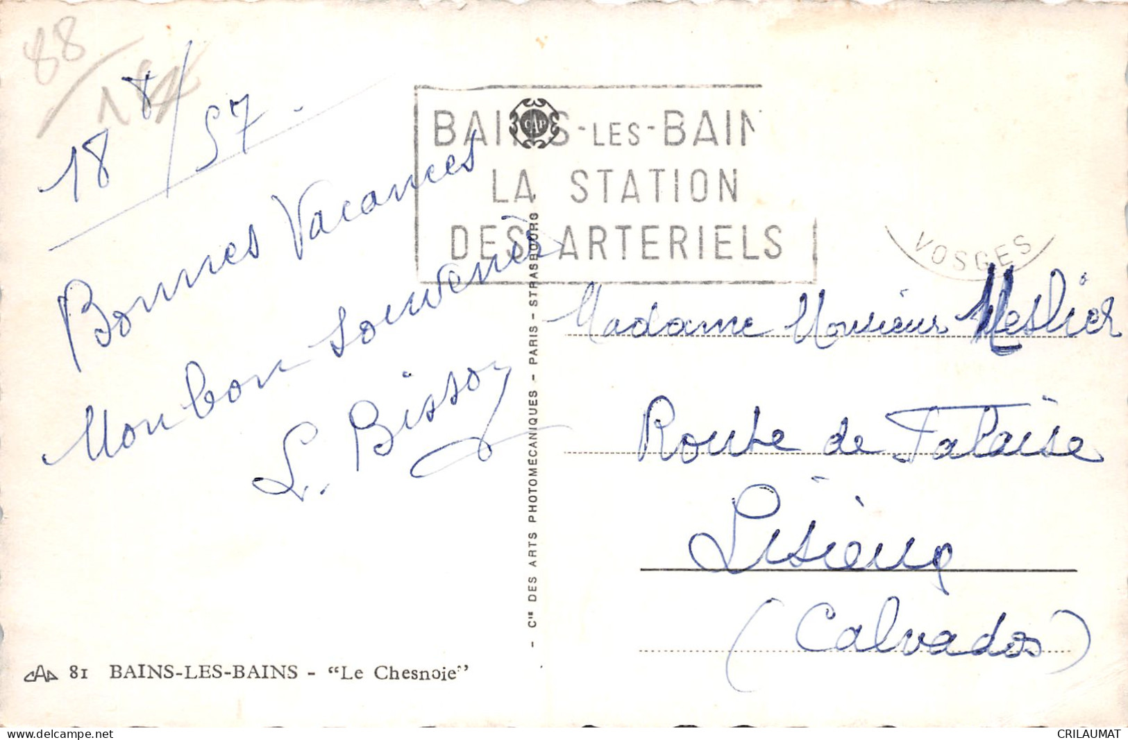 88-BAINS LES BAINS-N°T5051-B/0167 - Bains Les Bains