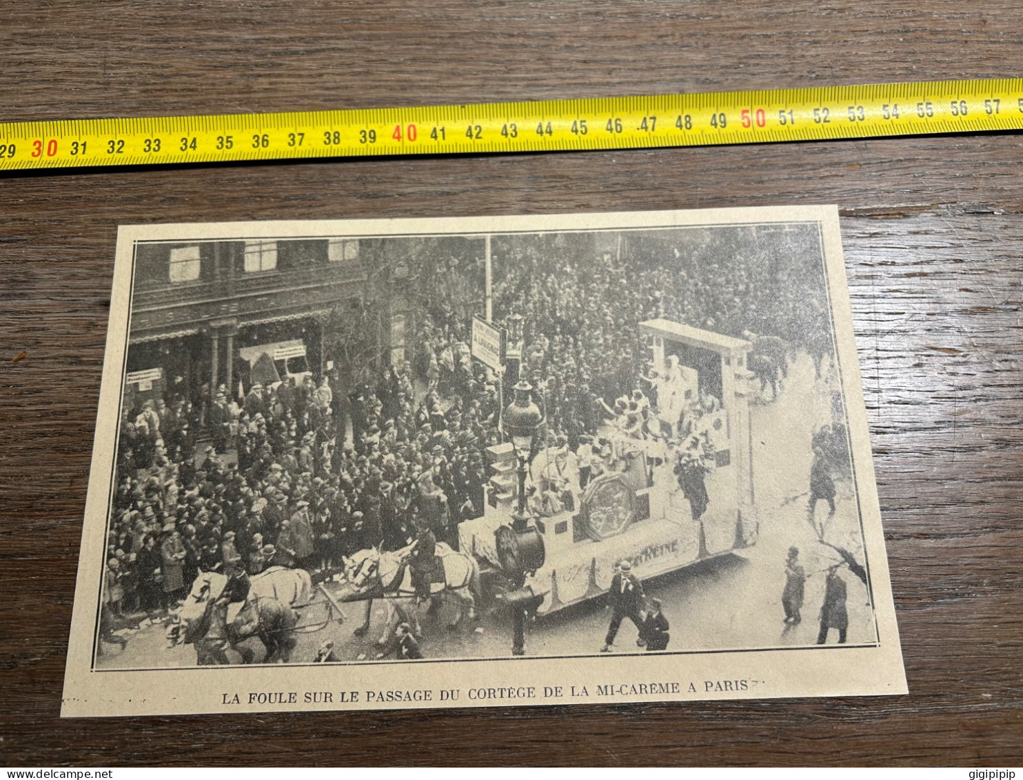 1930 GHI14 FOULE SUR LE PASSAGE DU CORTÈGE DE LA MI-CAREME - Sammlungen