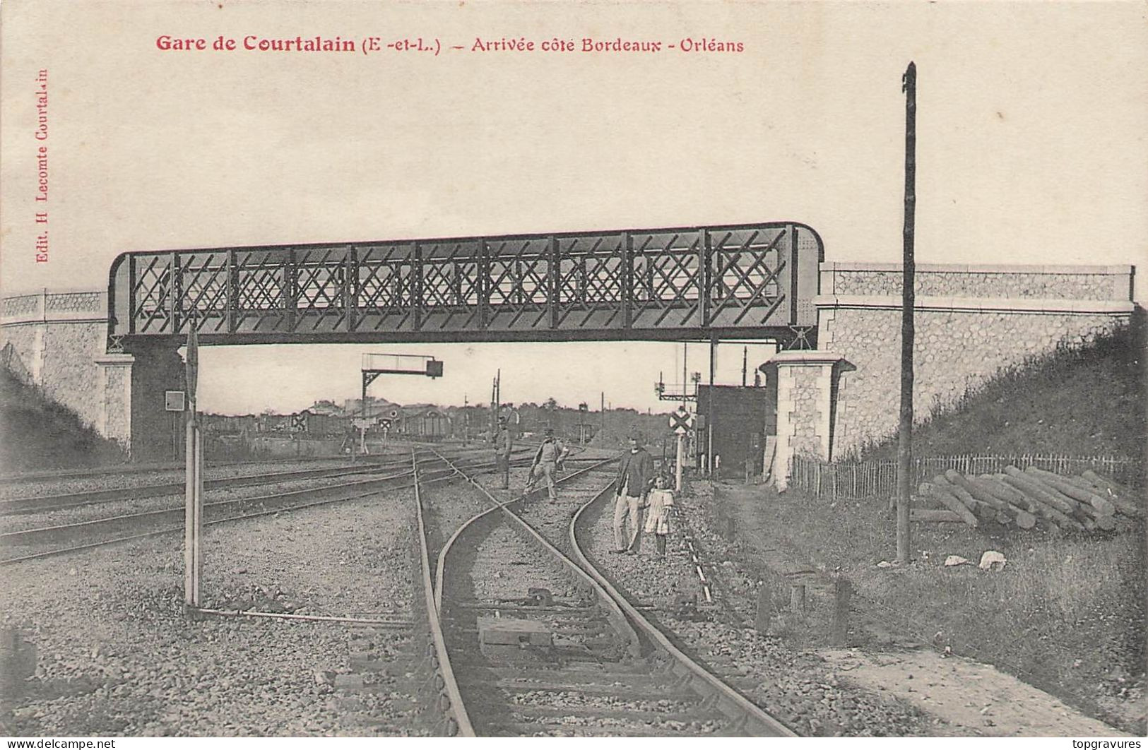 28 - COURTALAIN -- La Gare , Arrivée Côte Bordeaux .... - Courtalain