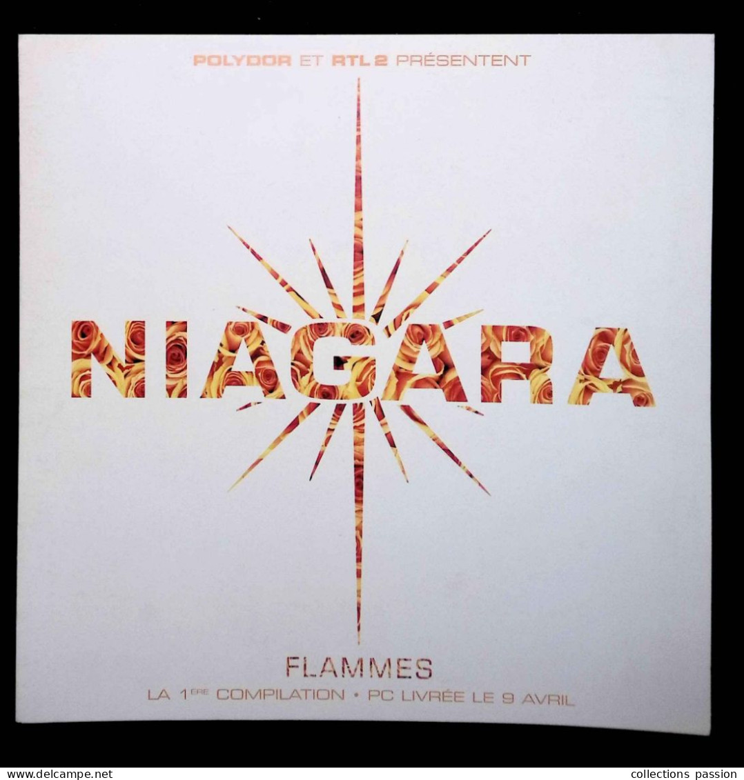 Publicité, Spectacle, Musique & Musiciens, NIAGARA, Flammes, La Première Compilation, Cd, Vinyle, Frais Fr 2.55 E - Advertising