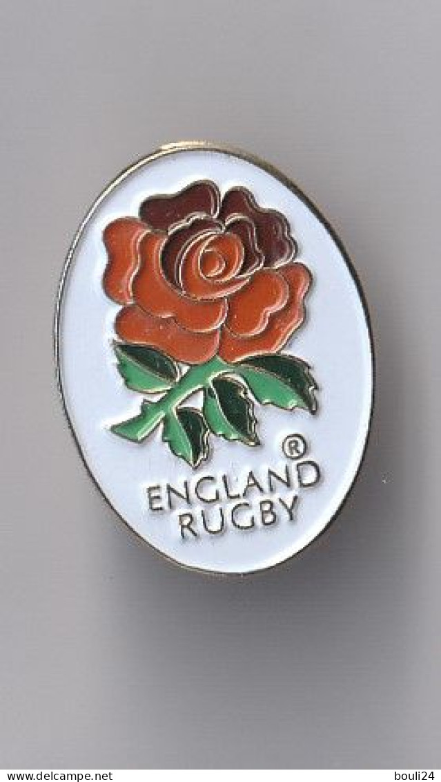 PIN'S THEME SPORT RUGBY  EMBLEME ROSE  ENGLAND   RUGBY - Rugby