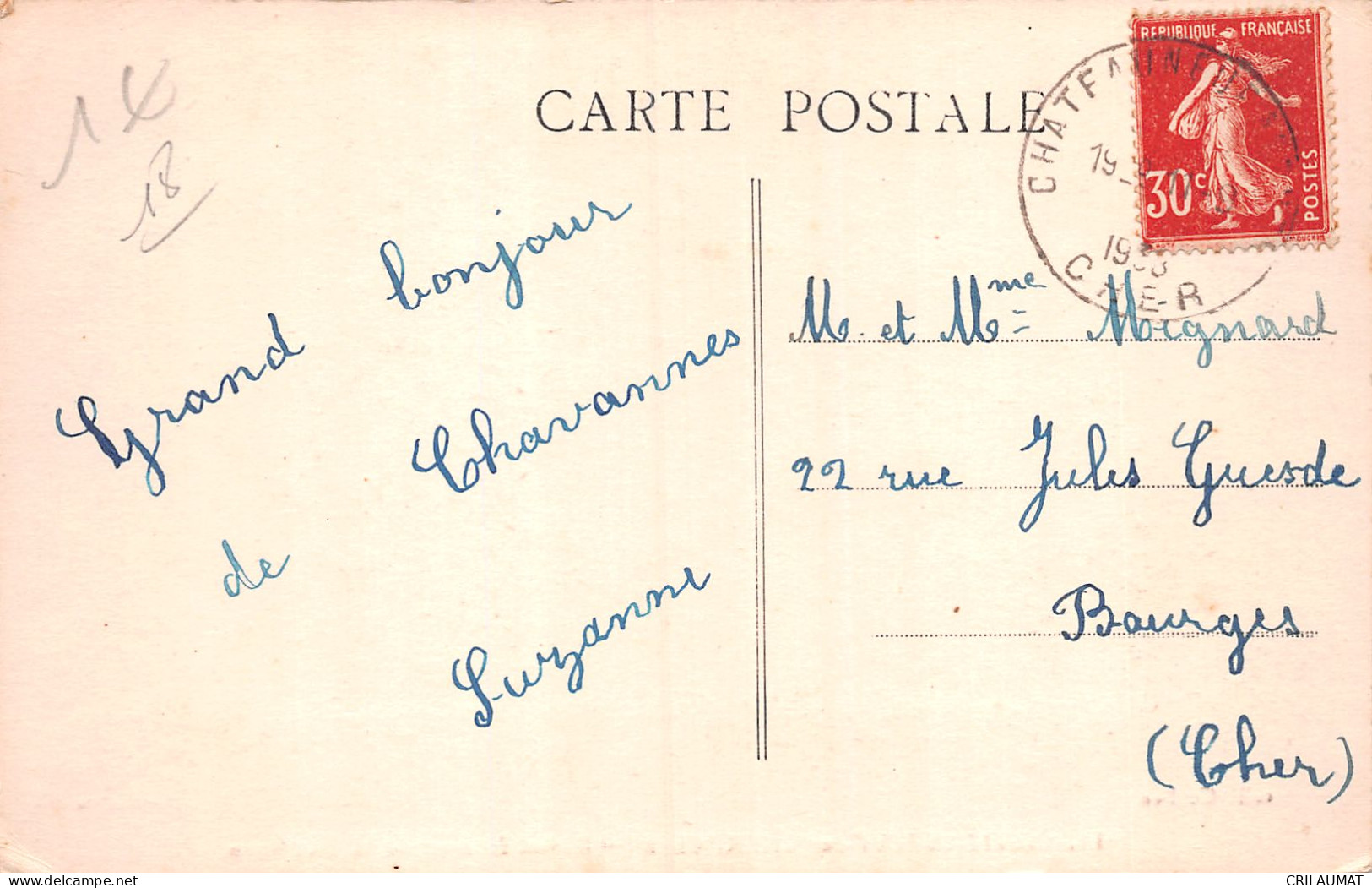 18-CHATEAUNEUF SUR CHER-N°T5052-B/0357 - Chateauneuf Sur Cher