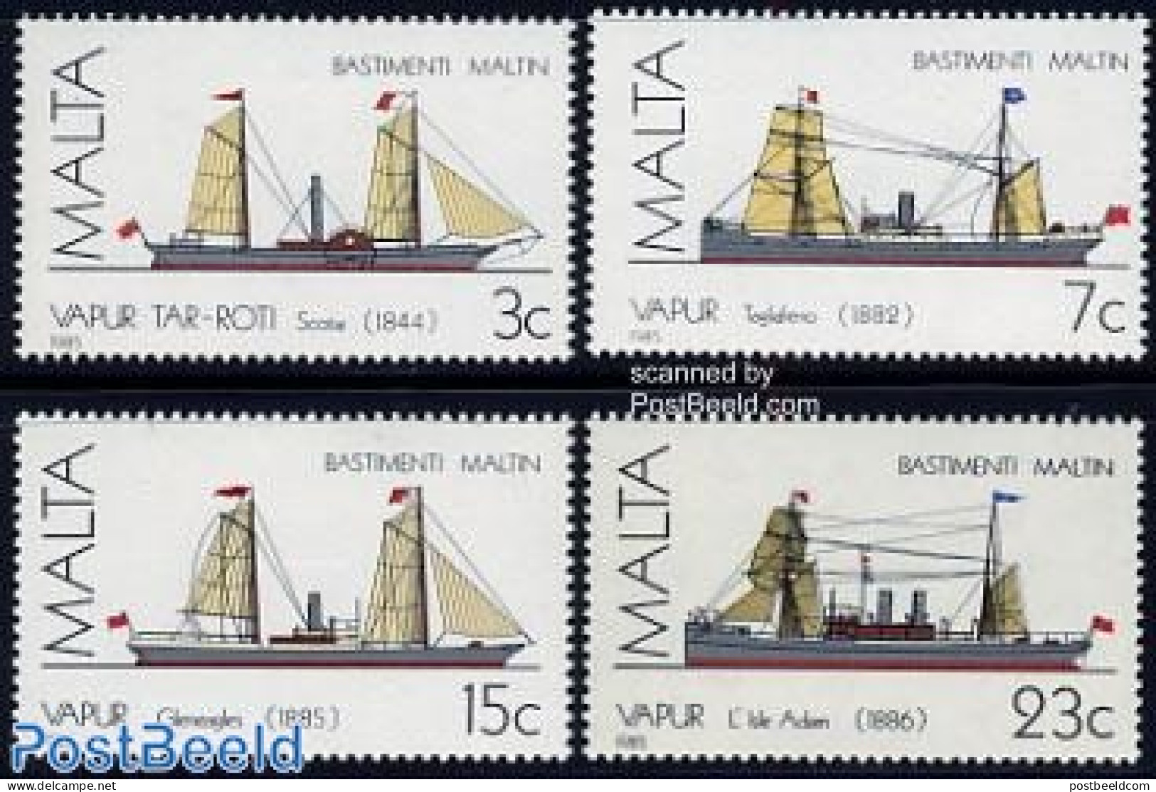 Malta 1985 Ships 4v, Mint NH, Transport - Ships And Boats - Barcos