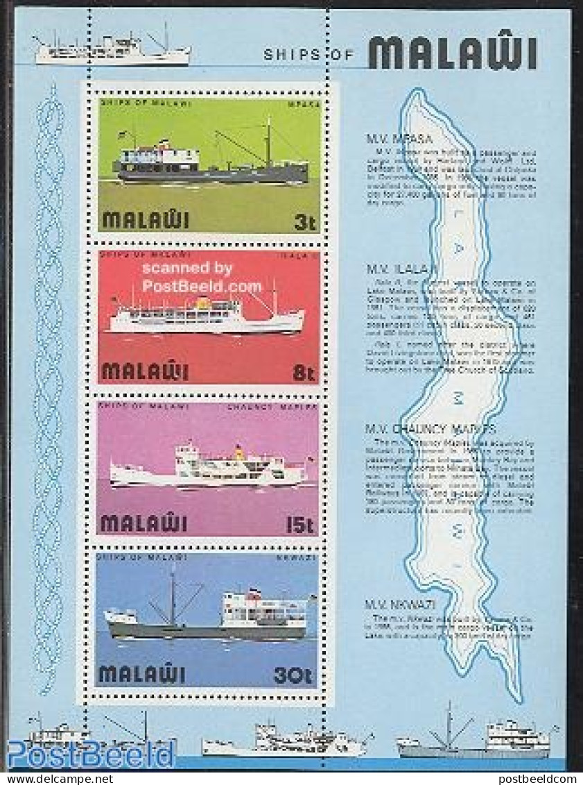 Malawi 1975 Ships S/s, Mint NH, Transport - Various - Ships And Boats - Maps - Barcos