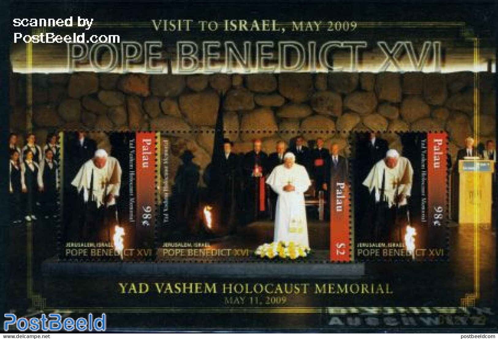 Palau 2009 Pope Benedict XVI 4v M/s, Mint NH, Religion - Pope - Religion - Papes