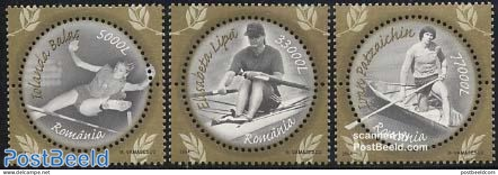 Romania 2004 Golden Sporters 3v, Mint NH, Sport - Various - Athletics - Kayaks & Rowing - Sport (other And Mixed) - Ro.. - Unused Stamps