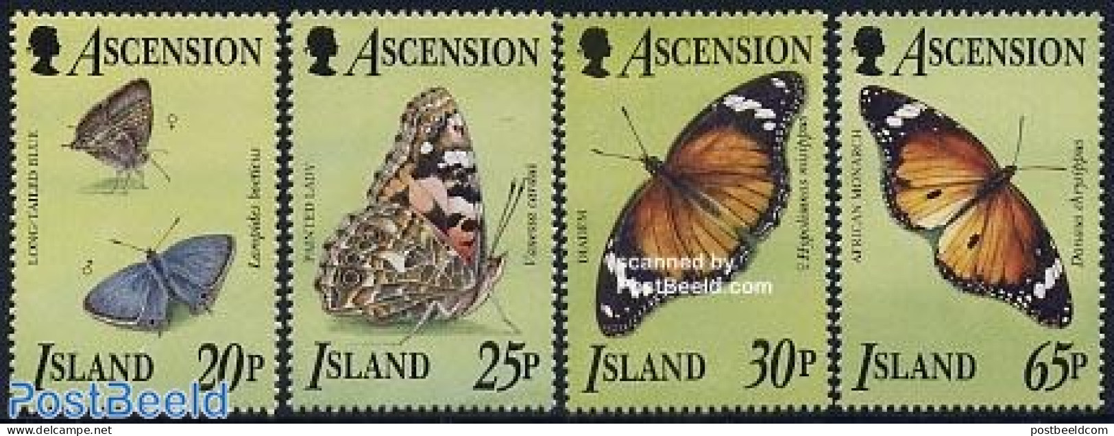 Ascension 1995 Butterflies 4v, Mint NH, Nature - Butterflies - Ascension