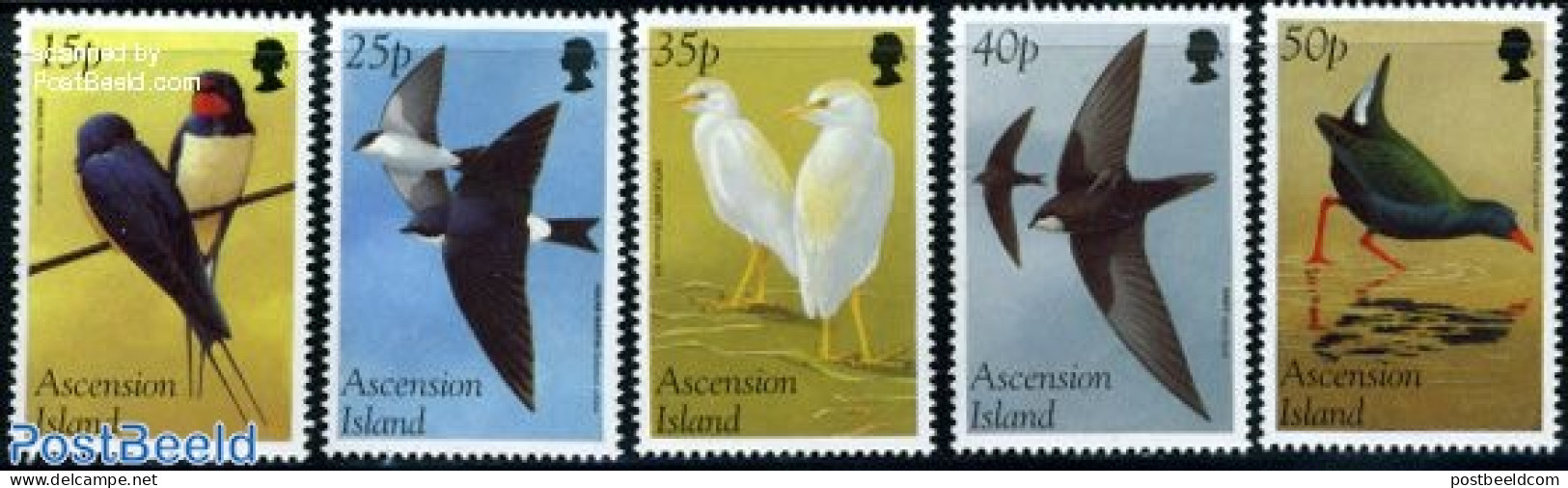Ascension 1998 Migratory Birds 5v, Mint NH, Nature - Birds - Geese - Ascension (Ile De L')