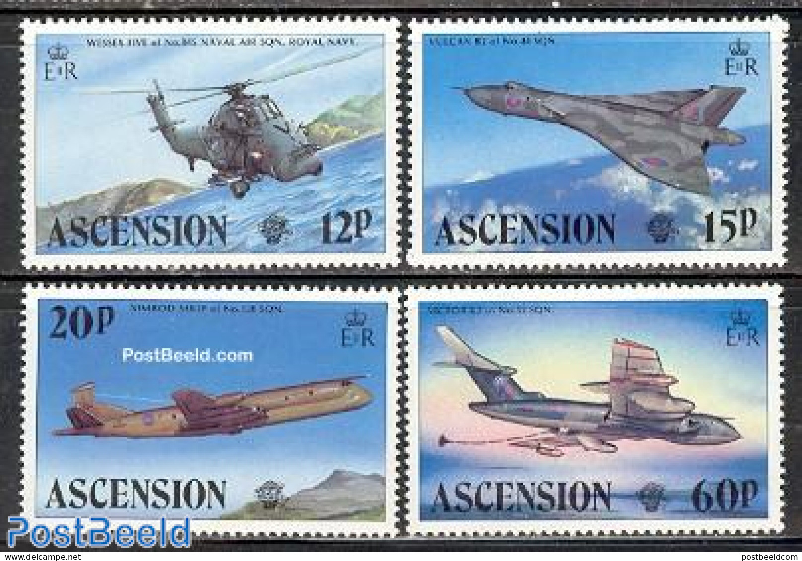 Ascension 1983 British Military Planes 4v, Mint NH, Transport - Helicopters - Aircraft & Aviation - Helicopters