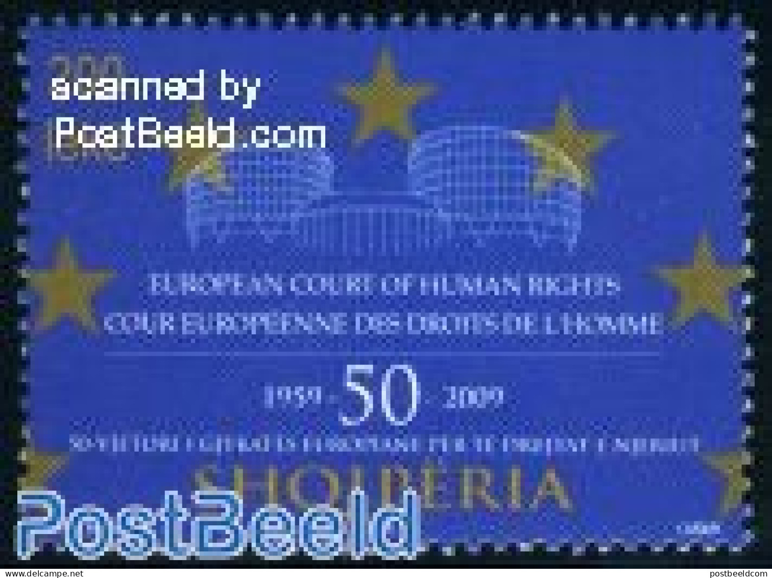 Albania 2009 European Court Of Human Rights 1v, Mint NH, History - Various - Europa Hang-on Issues - Human Rights - Ju.. - European Ideas