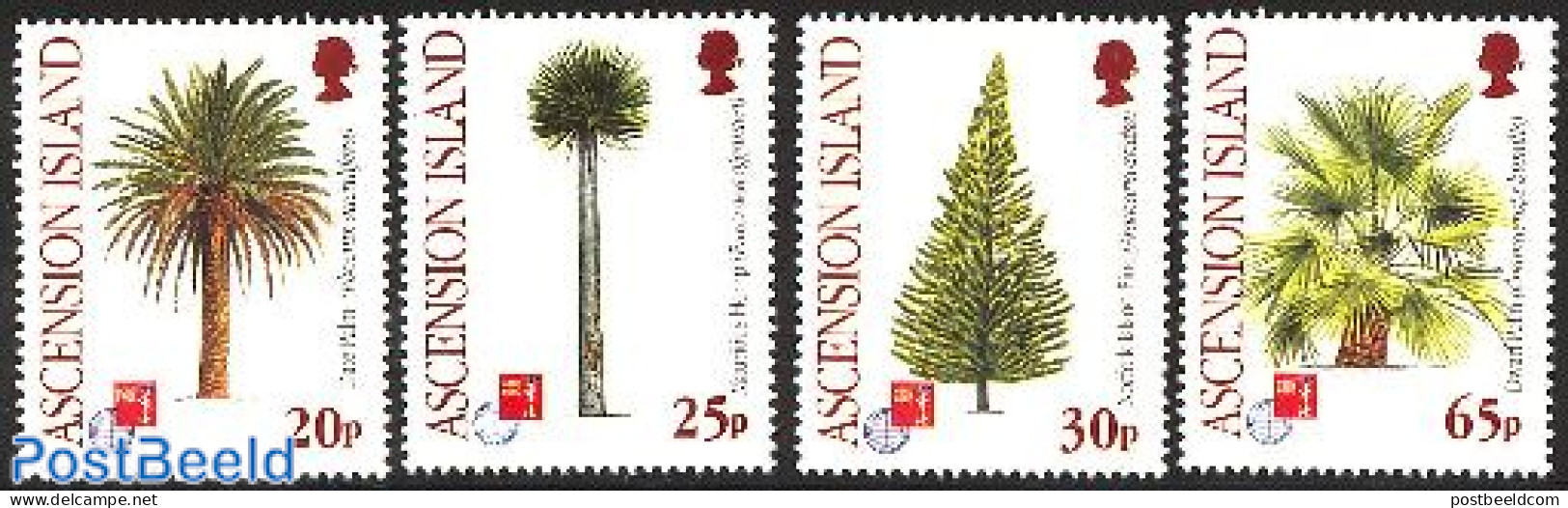Ascension 1997 Hong Kong Expo, Trees 4v, Mint NH, Nature - Trees & Forests - Rotary, Lions Club
