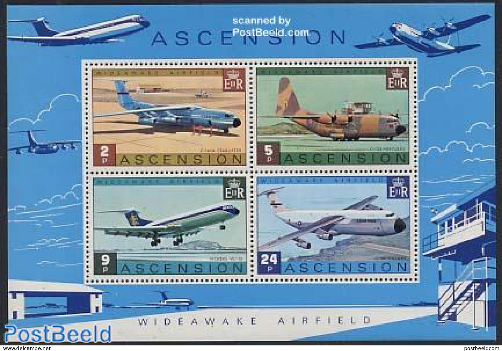 Ascension 1975 Wideawake Airport S/s, Mint NH, Transport - Aircraft & Aviation - Airplanes