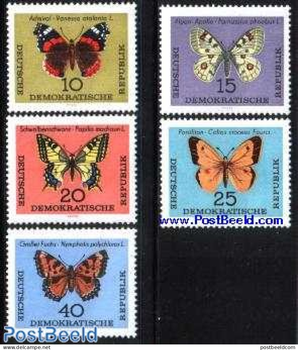 Germany, DDR 1964 Butterflies 5v, Mint NH, Nature - Butterflies - Neufs