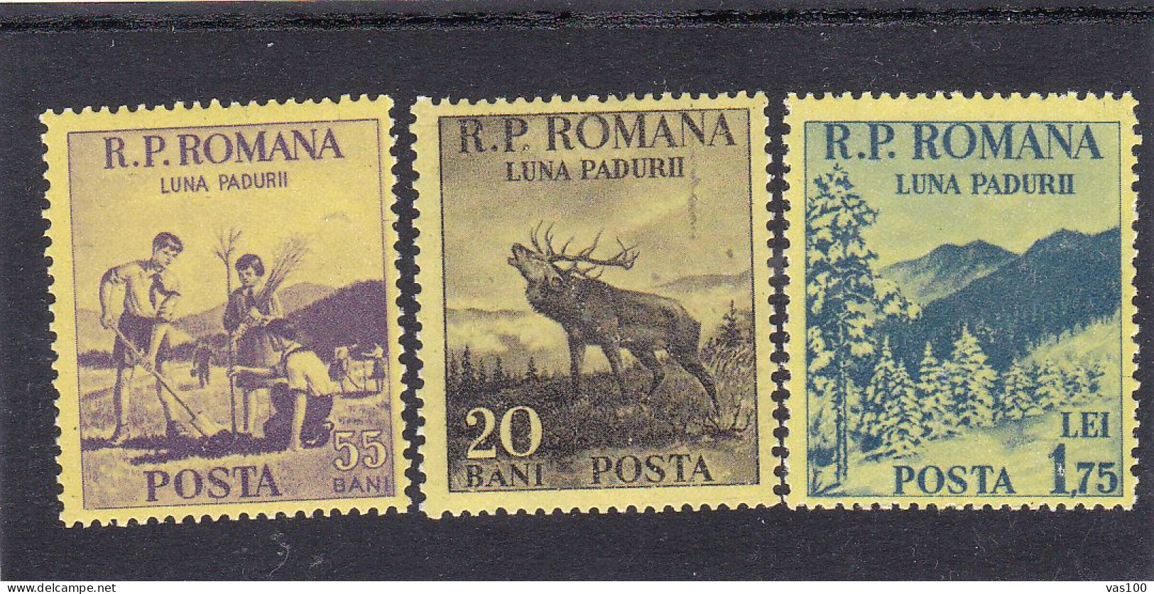 LUNA PADURII,FOREST MOON 1954  MI.Nr.1464/66 ,MNH, ROMANIA - Unused Stamps