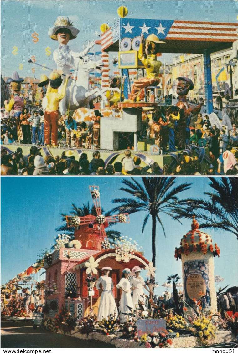 NICE - Carnaval & Bataille De Fleurs - Lot De 5 CPSM - Carnevale