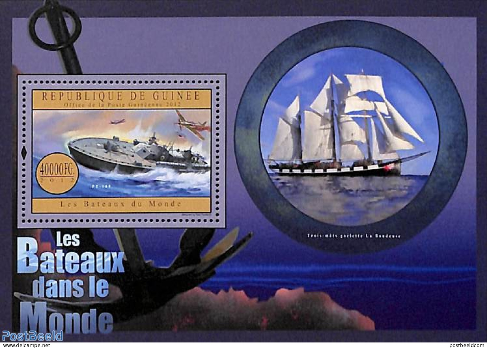 Guinea, Republic 2012 Ships, PT109 S/s, Mint NH, Transport - Ships And Boats - Ships