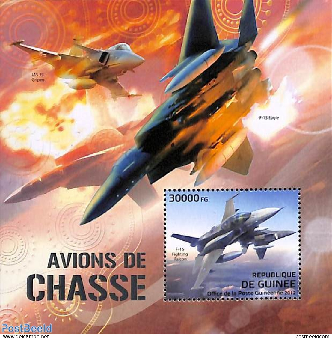 Guinea, Republic 2012 Military Aircraft S/s, Mint NH, Transport - Aircraft & Aviation - Airplanes