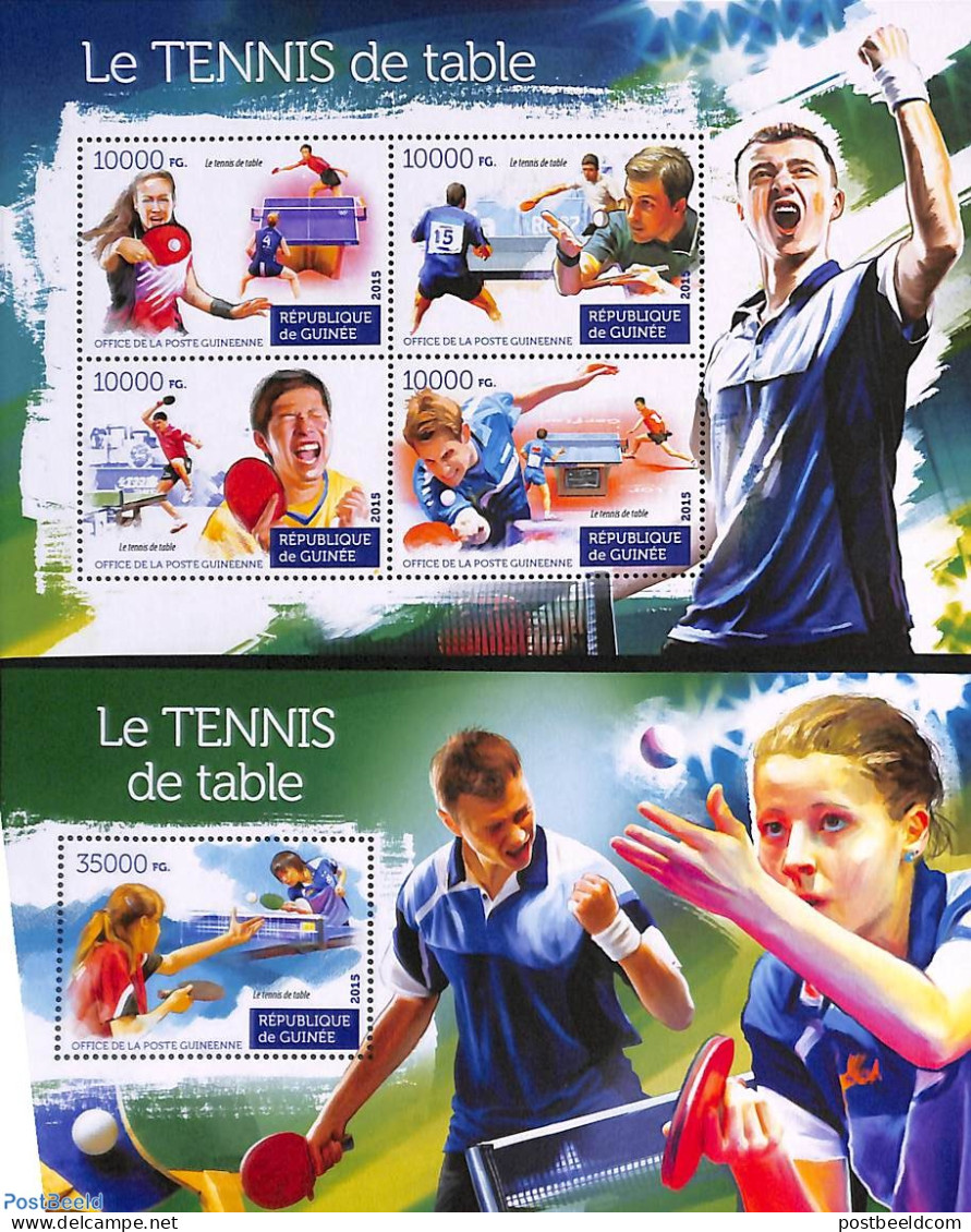 Guinea, Republic 2015 Table Tennis 2 S/s, Mint NH, Sport - Sport (other And Mixed) - Table Tennis - Tischtennis