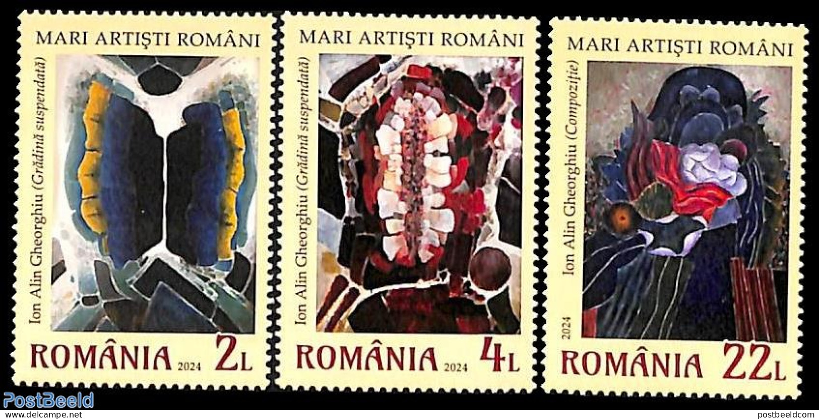 Romania 2024 Ion Alin Gheorghiu 3v, Mint NH, Art - Modern Art (1850-present) - Paintings - Ongebruikt