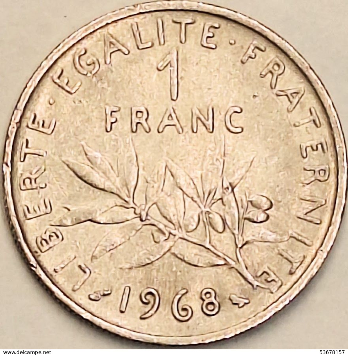 France - Franc 1968, KM# 925.1 (#4312) - 1 Franc