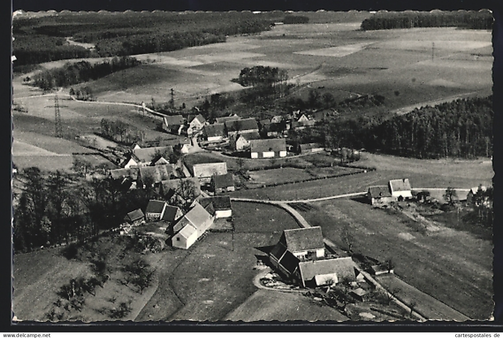 AK Oberbaimbach Kr. Schwabach, Totalansicht, Fliegeraufnahme  - Schwabach