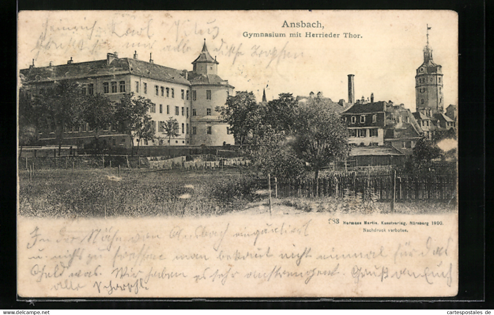 AK Ansbach, Gymnasium Mit Herrieder Thor  - Ansbach