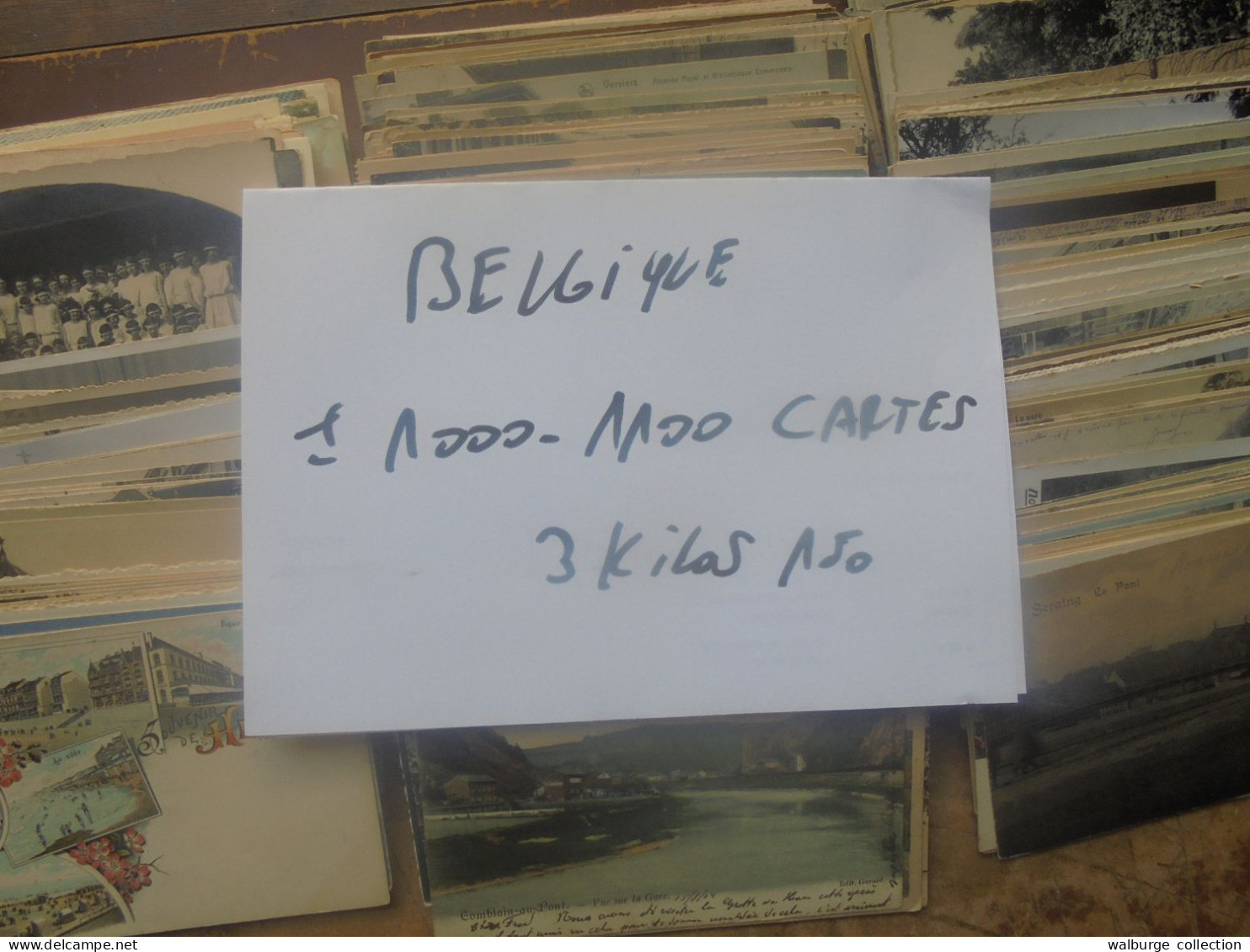 +++BELGIQUE BEAU LOT Dont ASSEZ BIEN WALLONIE  ENVIRON 1000-1100 CARTES (99% ANCIENNES)+++ 3 KILOS 150 (Lire Ci-bas) - 500 Cartoline Min.