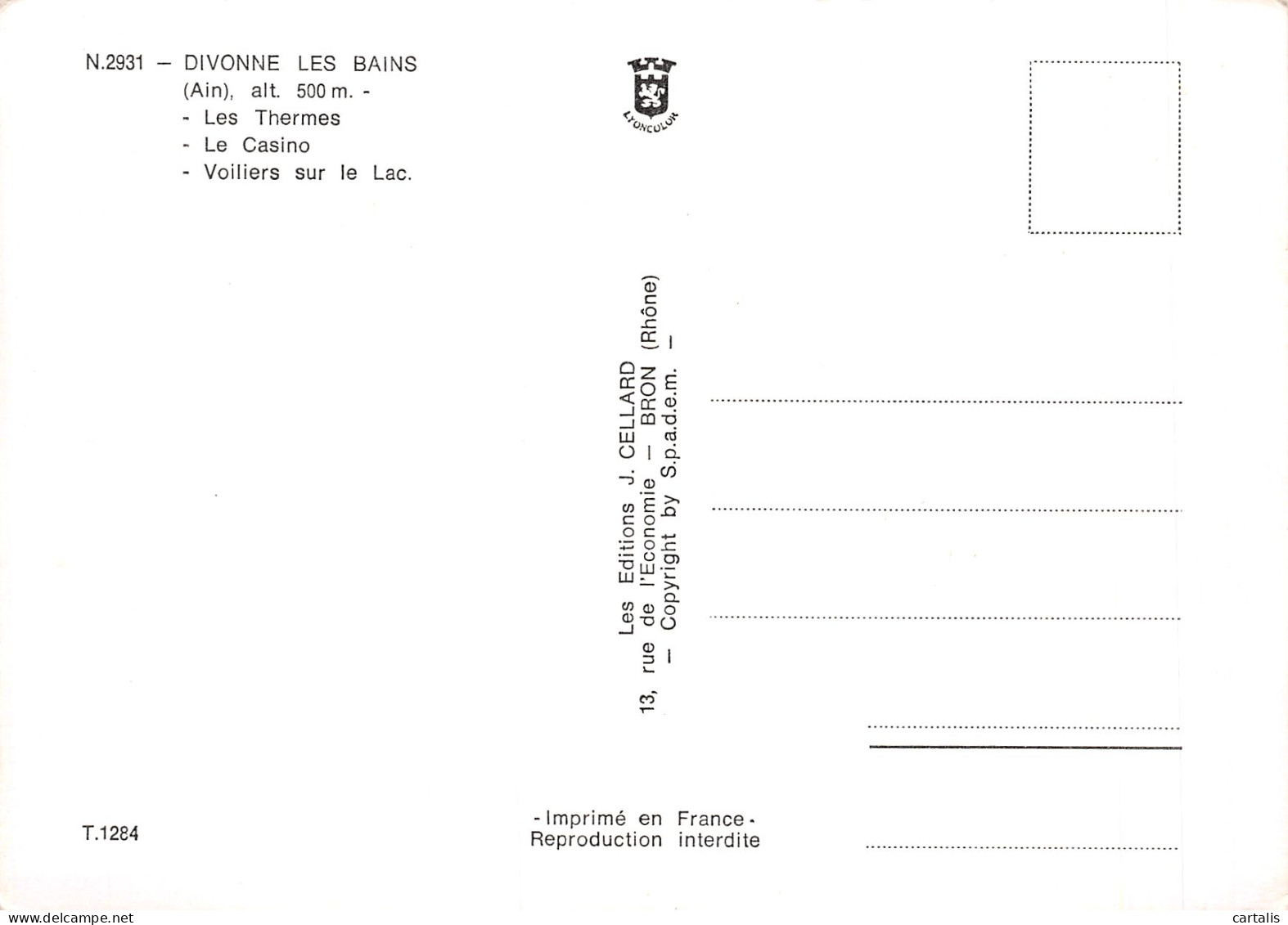 01-DIVONNE LES BAINS-N°4247-B/0129 - Divonne Les Bains