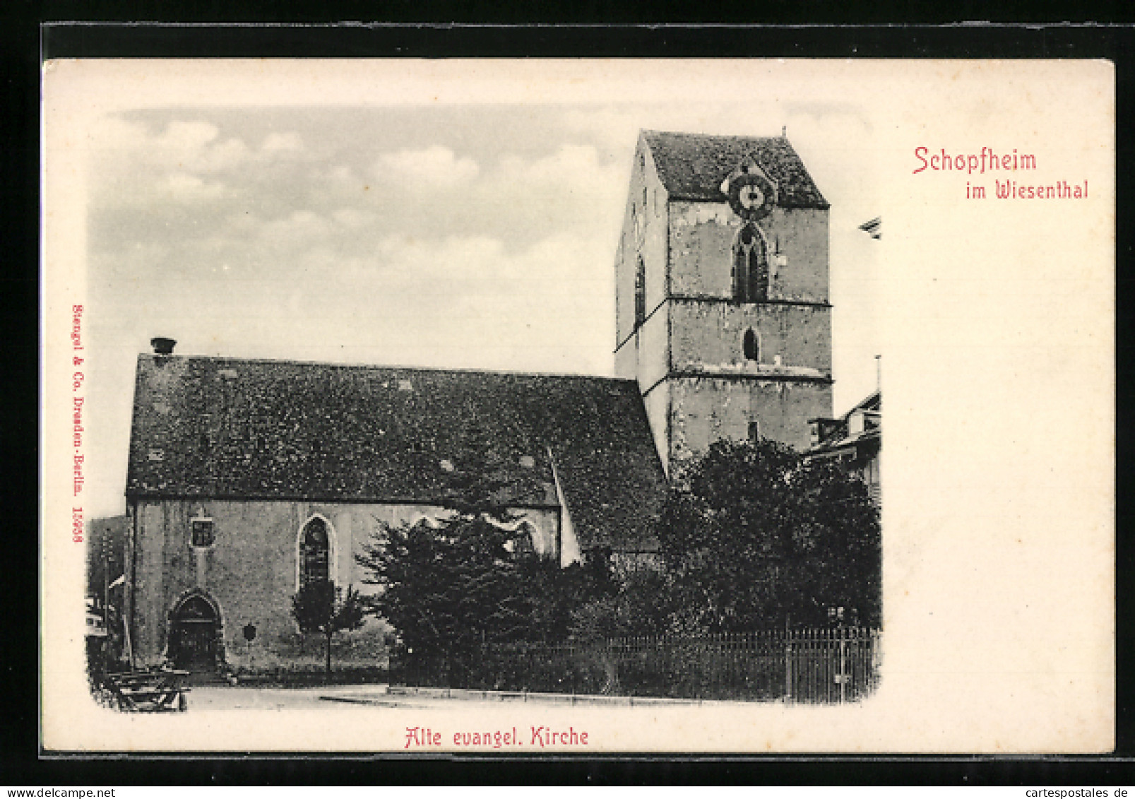 AK Schopfheim Im Wiesenthal, Alte Evangelische Kirche  - Schopfheim