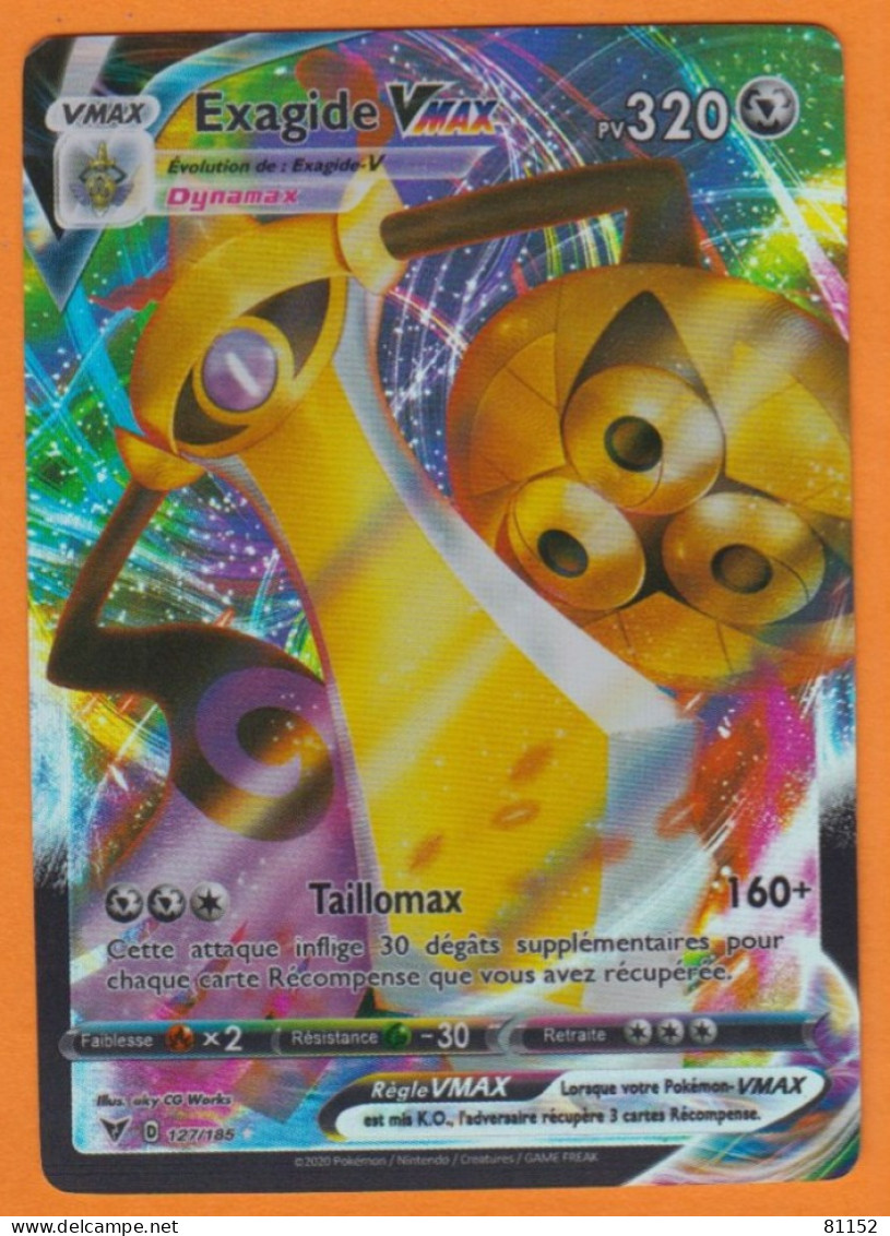 Carte Pokemon Exagide Vmax Pv320 127/185 Taillomax Année 2020 - Lots & Collections