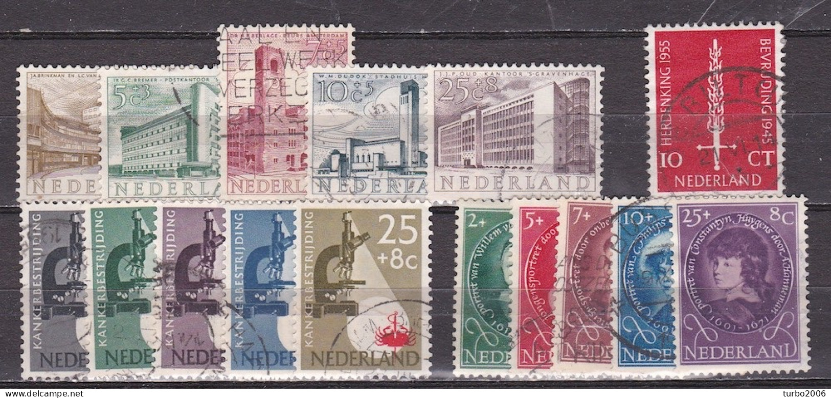 Nederland 1955 Complete Gestempelde Jaargang NVPH 655 / 670 - Volledig Jaar