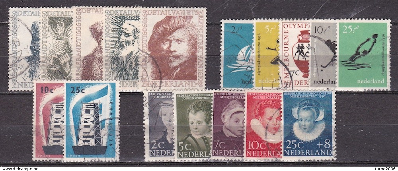 Nederland 1956 Complete Gestempelde Jaargang NVPH 671 / 687 - Annate Complete