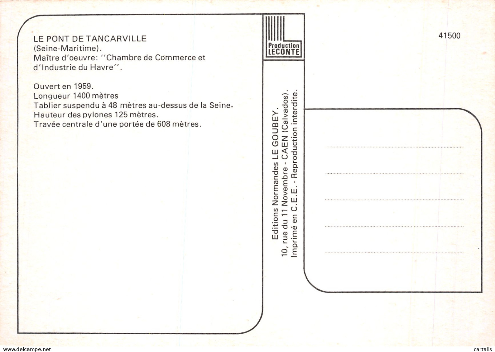 76-TANCARVILLE LE PONT-N°4249-C/0341 - Tancarville
