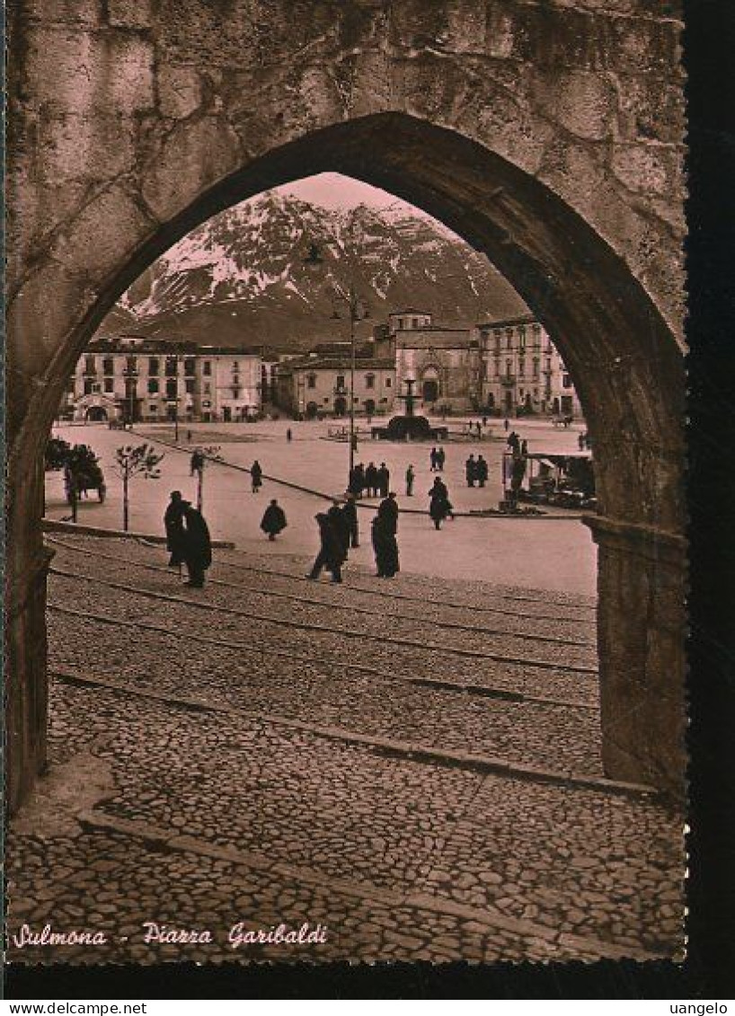 AB508 SULMONA - PIAZZA GARIBALDI - Andere & Zonder Classificatie