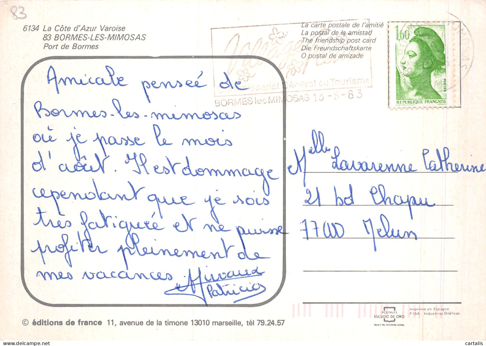 83-BORMES LES MIMOSAS-N°4249-D/0247 - Bormes-les-Mimosas