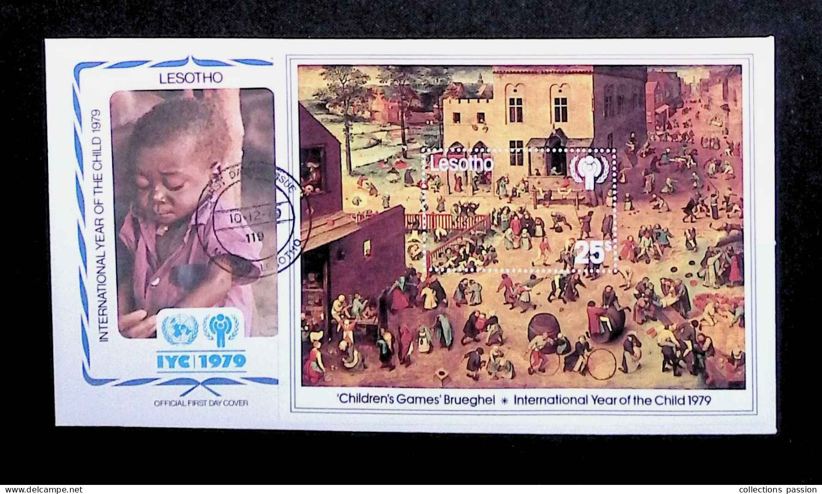 CL, FDC, Premier Jour, Lesotho, 10-12-79, International Year Of The Child 1979, Brueghel, BF4 - Lesotho (1966-...)
