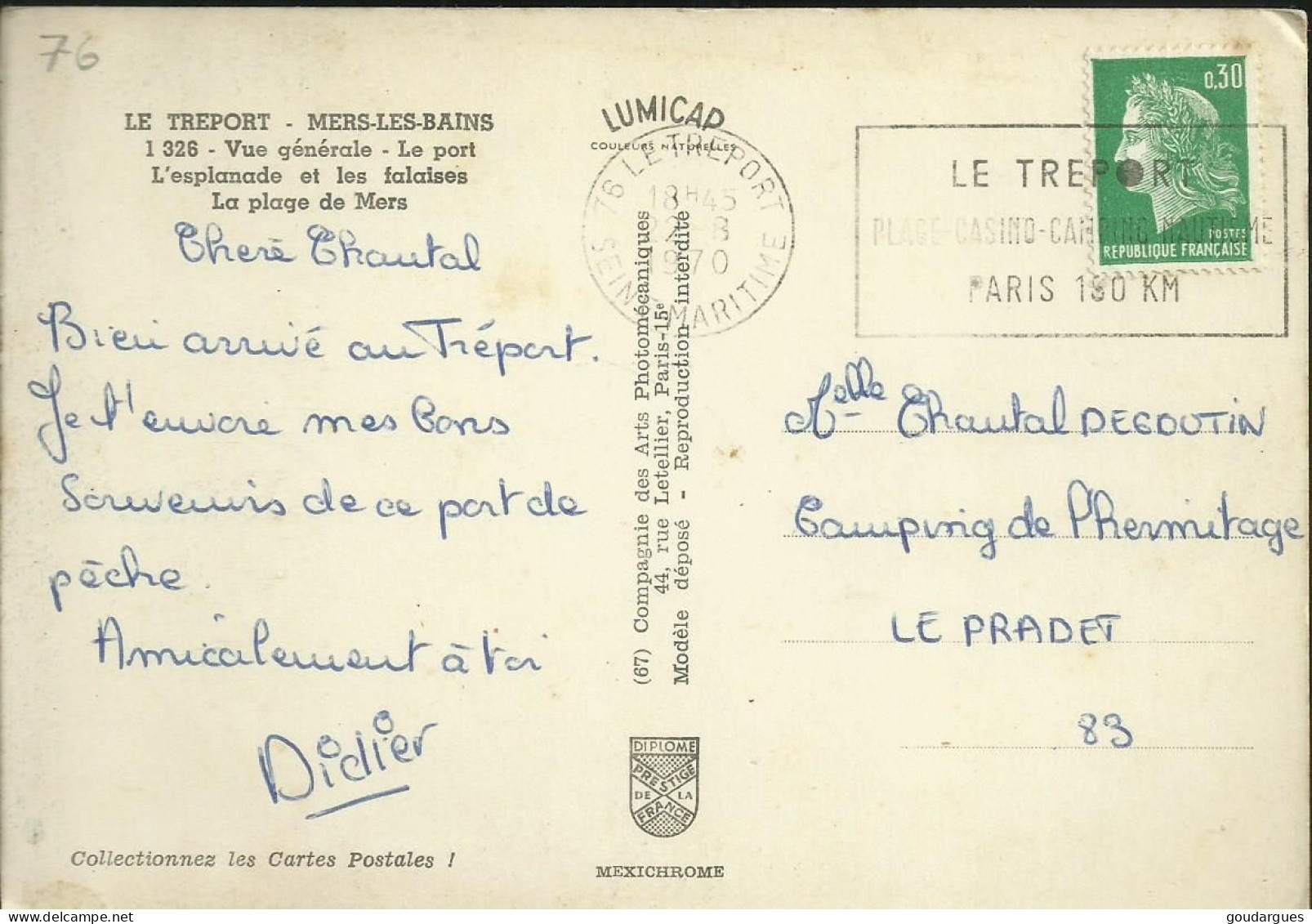 Le Tréport - Mers-Les-Bains  - Multivues - Flamme Le Tréport 1970 - (P) - Le Treport