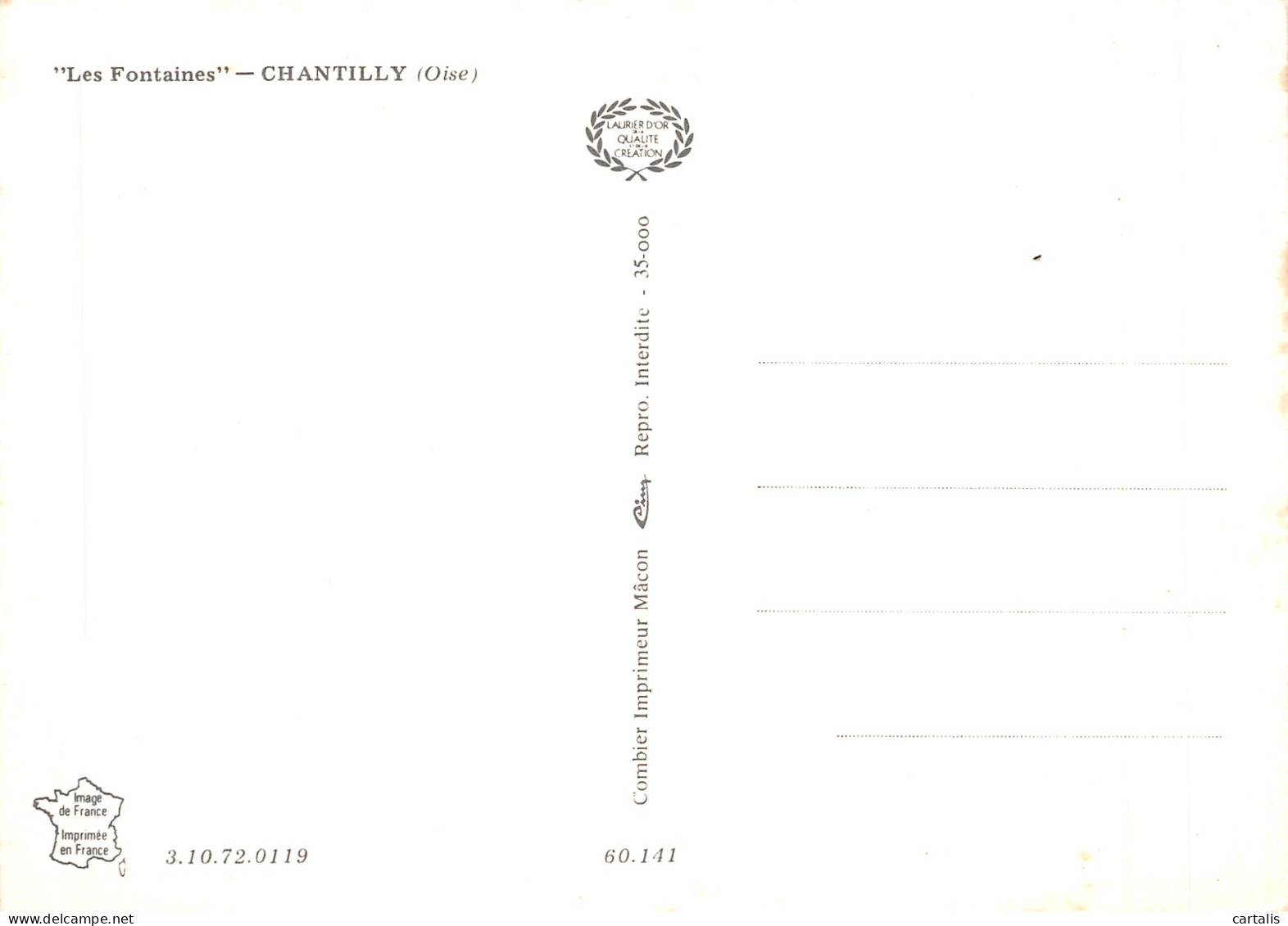 60-CHANTILLY-N°4250-C/0263 - Chantilly