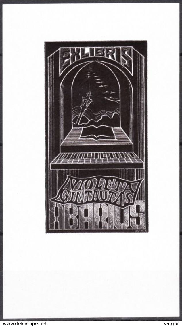 EXLIBRIS / Bookplate LITHUANIA Jakstas For V. And G. Abarius - Exlibris