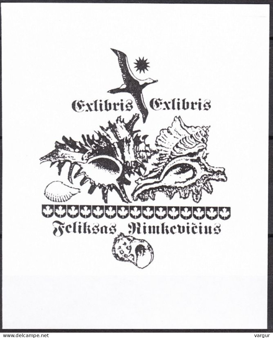 EXLIBRIS / Bookplate LITHUANIA Sapiro For F. Rimkevicius - Ex-libris