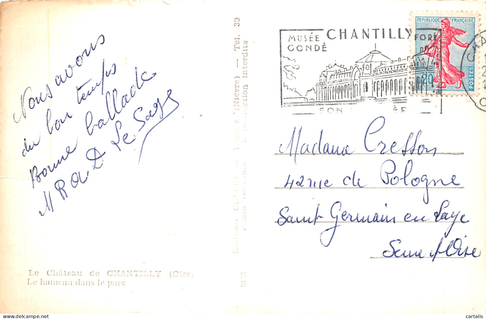 60-CHANTILLY-N°4250-E/0123 - Chantilly