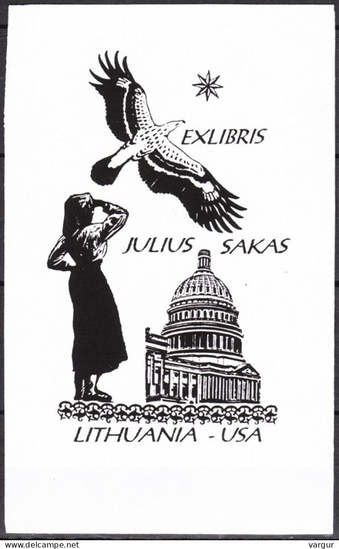 EXLIBRIS / Bookplate LITHUANIA Sapiro For J. Sakas - Ex-Libris