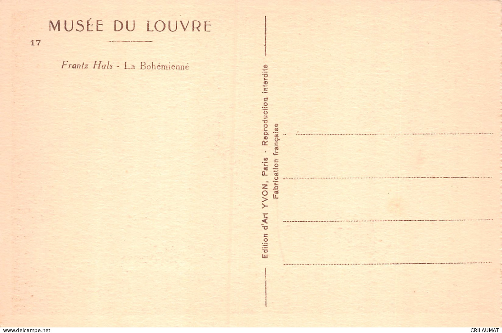75-PARIS MUSEE DU LOUVRE FRANTZ HALS-N°T5057-C/0207 - Musea