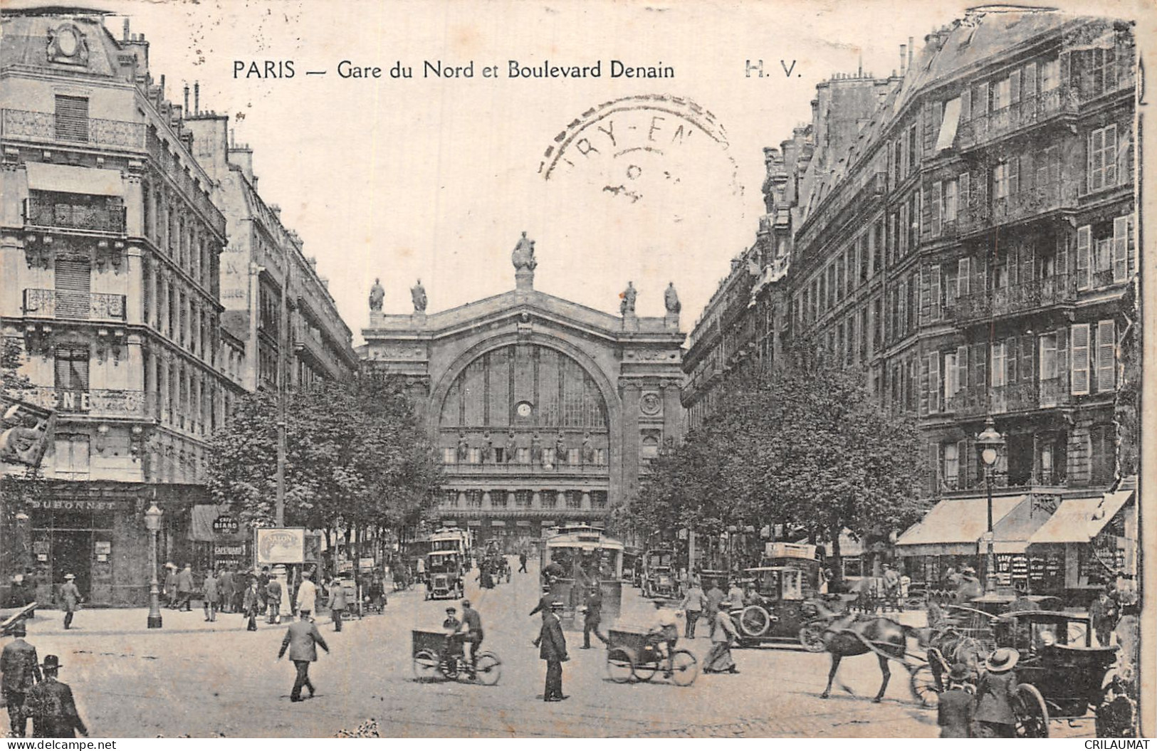 75-PARIS GARE DU NORD ET BOULEVARD DENAIN-N°T5057-C/0173 - Métro Parisien, Gares