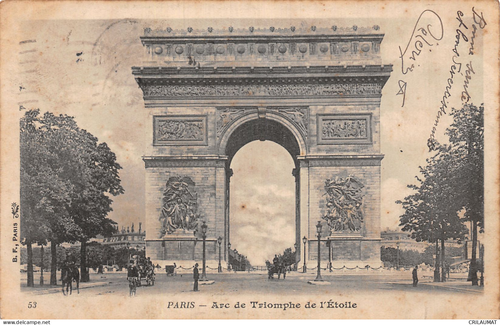 75-PARIS ARC DE TRIOMPHE DE L ETOILE-N°T5057-C/0161 - Arc De Triomphe