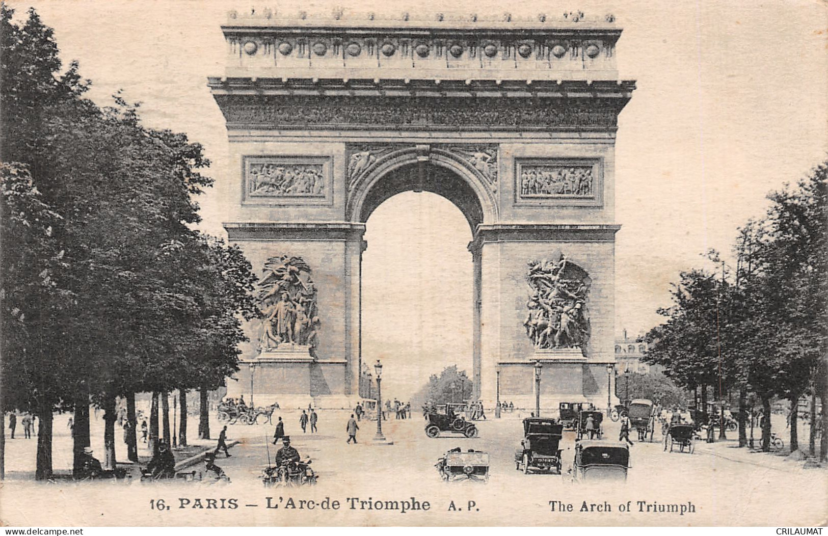 75-PARIS L ARC DE TRIOMPHE -N°T5057-C/0125 - Arc De Triomphe