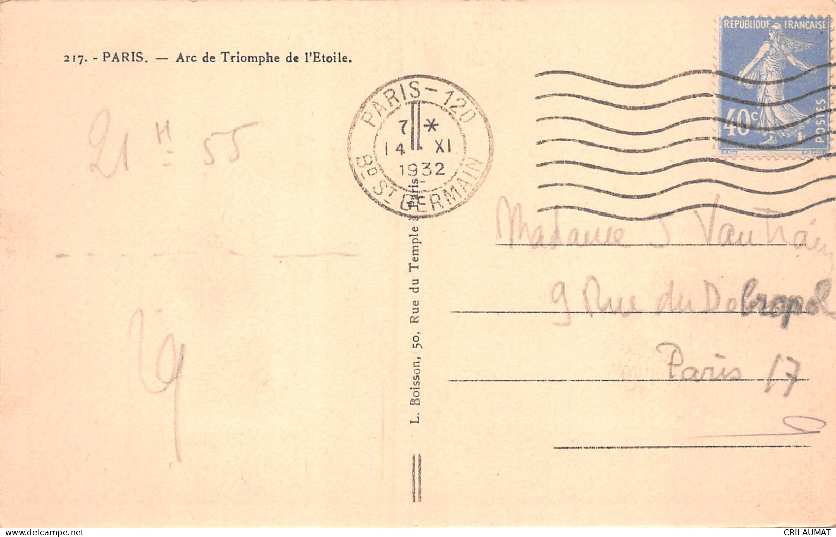 75-PARIS ARC DE TRIOMPHE DE L ETOILE-N°T5057-B/0375 - Arc De Triomphe