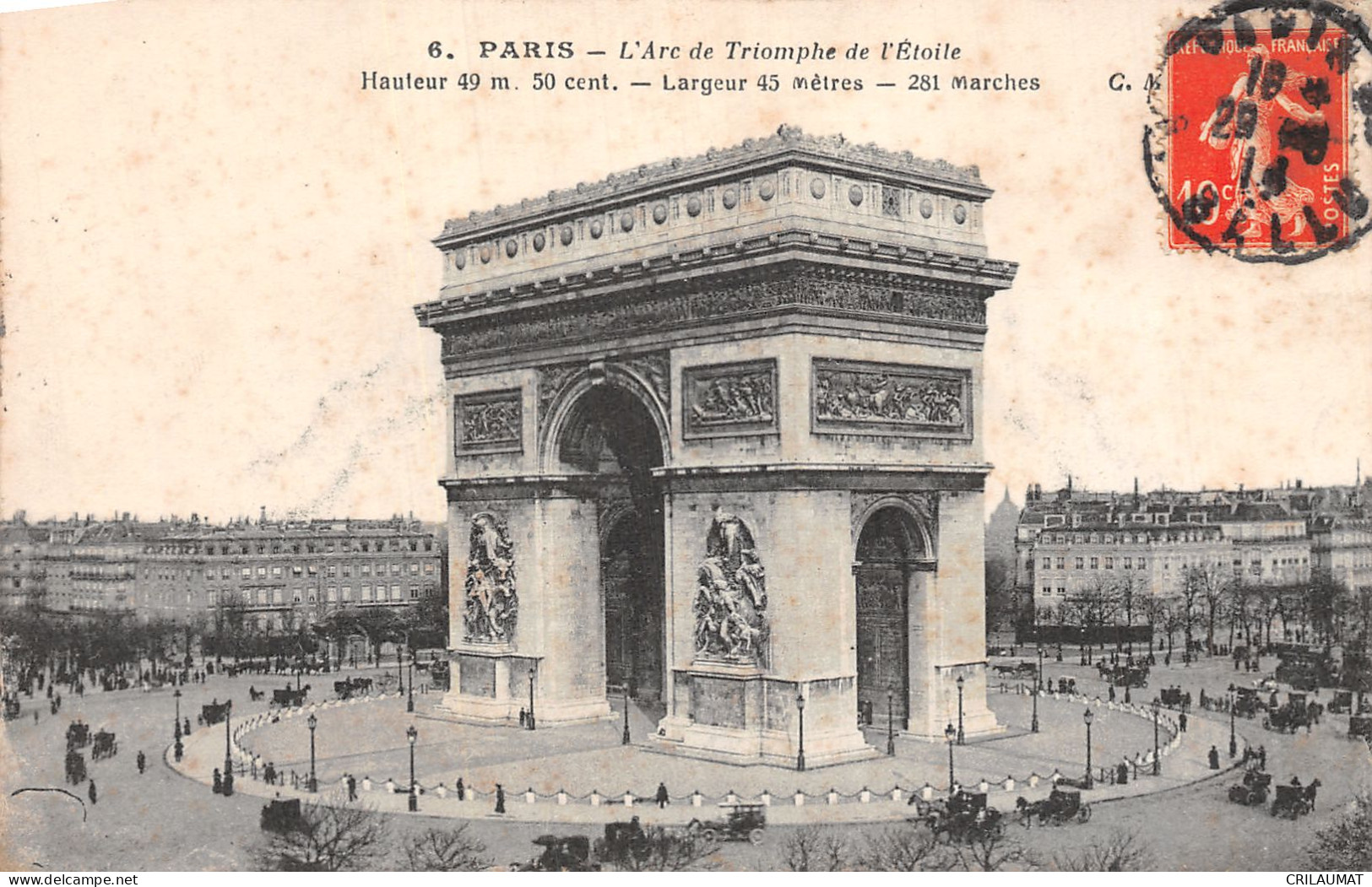 75-PARIS L ARC DE TRIOMPHE DE L ETOILE-N°T5057-B/0345 - Arc De Triomphe