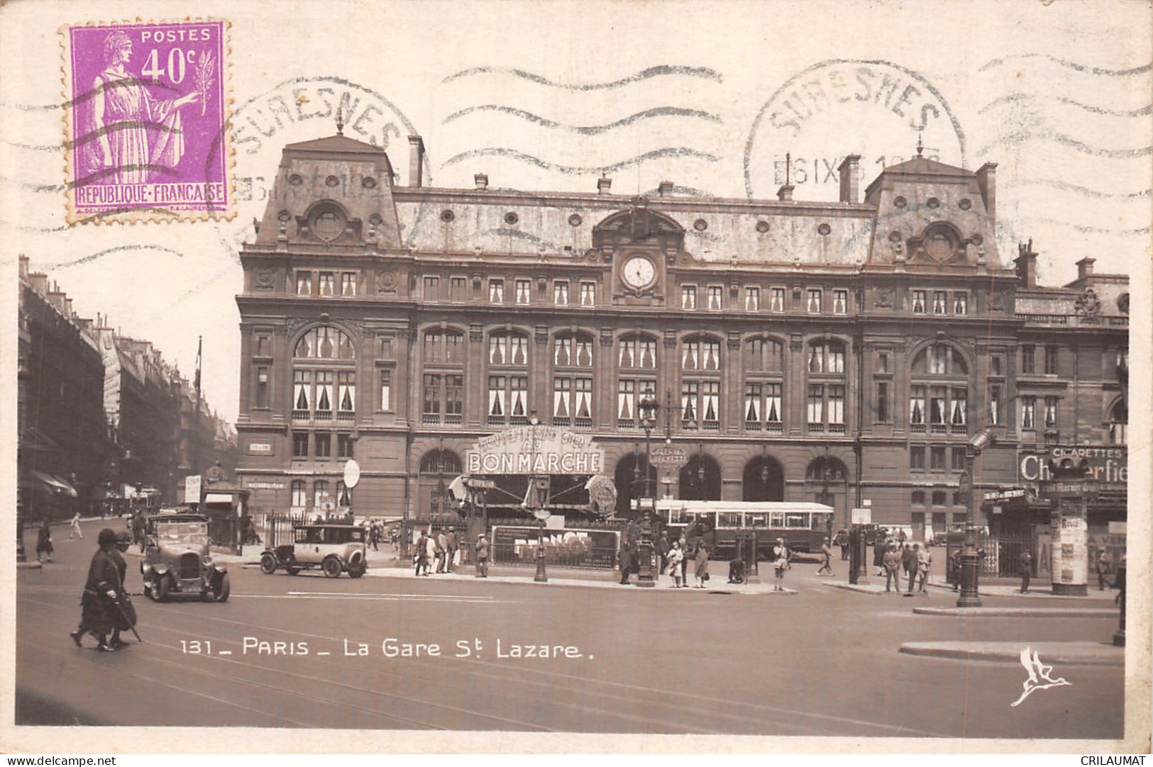 75-PARIS LA GARE SAINT LAZARE-N°T5057-B/0213 - Pariser Métro, Bahnhöfe